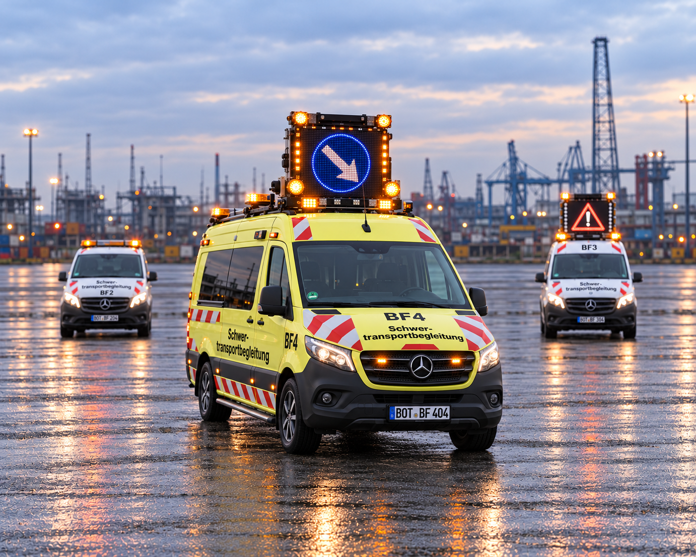 Begleitung eines Schwertransports mit erweiterter BF4-Ausstattung